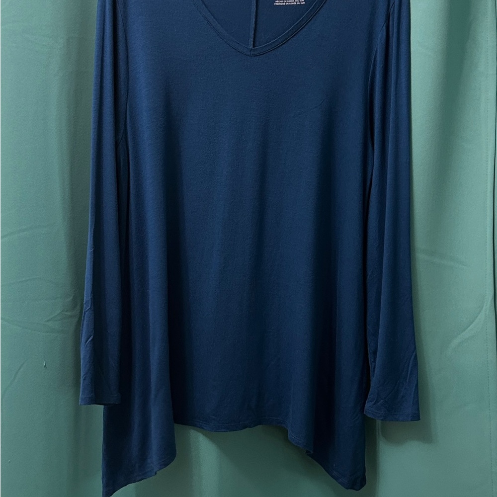 Chico's Deep Blue V-Neck Tunic